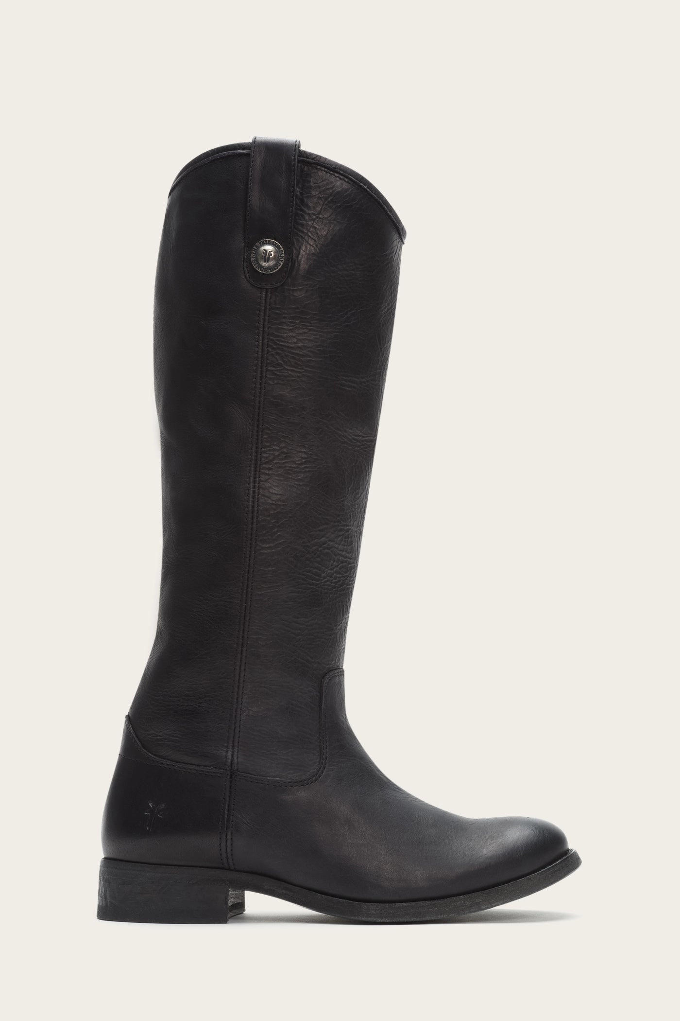 Leather Ruched Knee High Boots Melissa Button - Pre-Loved