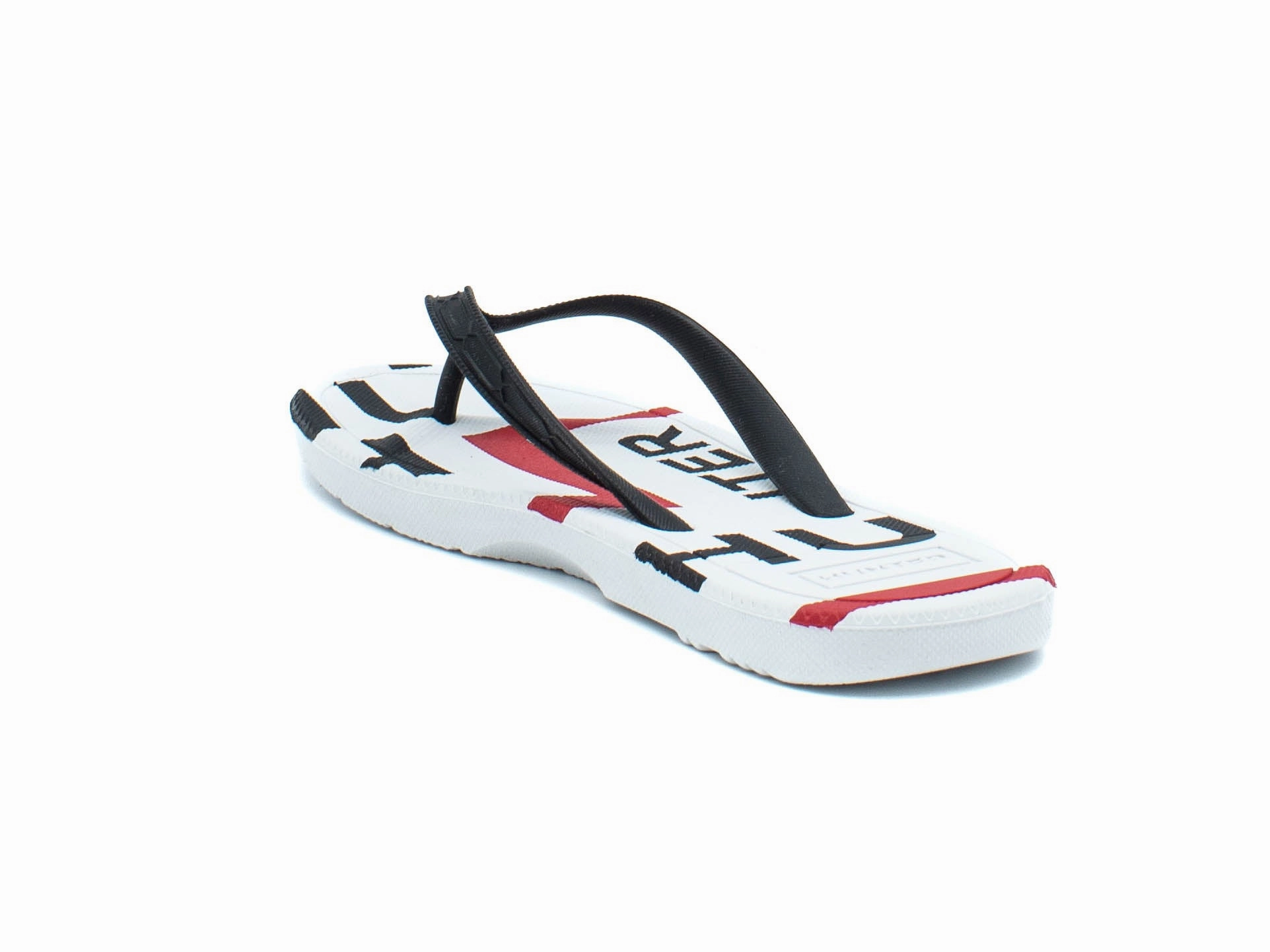 White Slip On Flip Flops HUNTER Exploded Logo Flip Flop