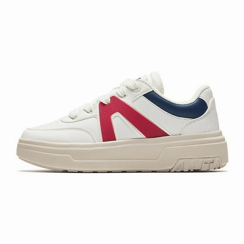 Best Material For Skate ANTA Women Skate Shoes 122438003U-5 -Ivory/Blue/Red (Kasut Kasual Perempuan)