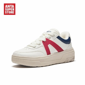 ANTA Women Skate Shoes 122438003U-5 -Ivory/Blue/Red (Kasut Kasual Perempuan) Cn Skate