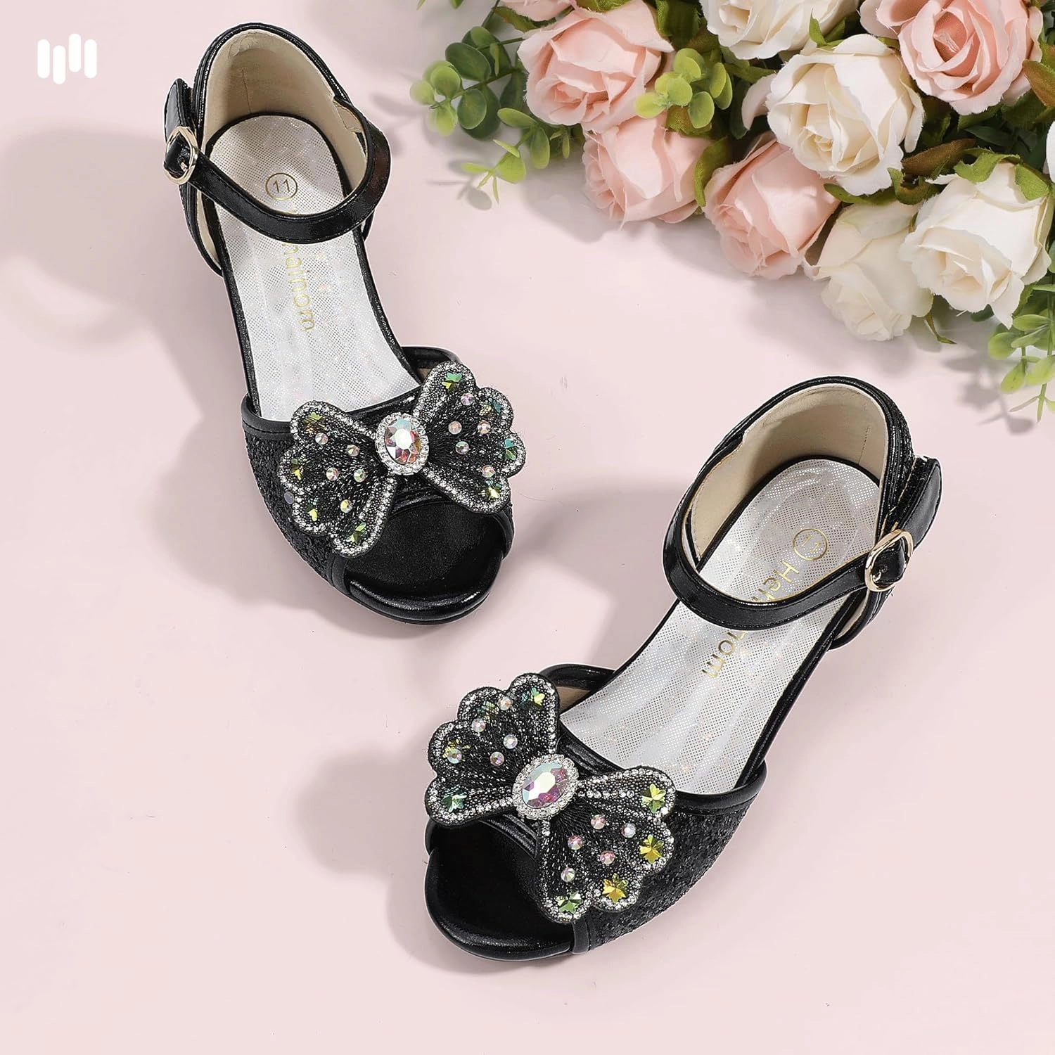 Hehainom Toddler Dress Shoes Little Girls Heels Flower Girl Sandals Open Toe Big Kid Wedding Party Shoes Asics Shoes Running Sale