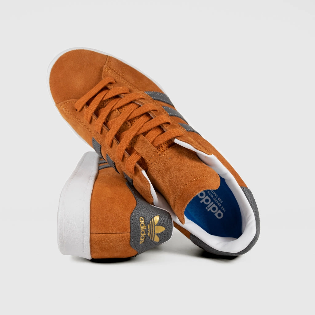 Adult 440 Skate Shoe Adidas Skateboarding - Campus ADV Shoes - Rust Orange / Grey Four / Footwear White