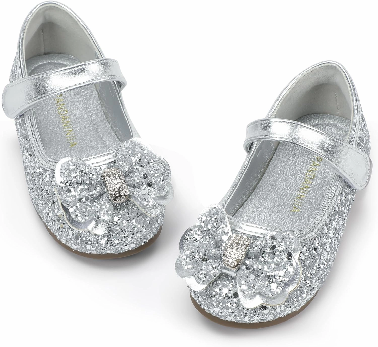 PANDANINJIA Flower Girl Shoes Toddler Little Kid Ballet Flats Pearls Wedding Party Mary Jane Girls Dress Shoes Asics 4e Shoes