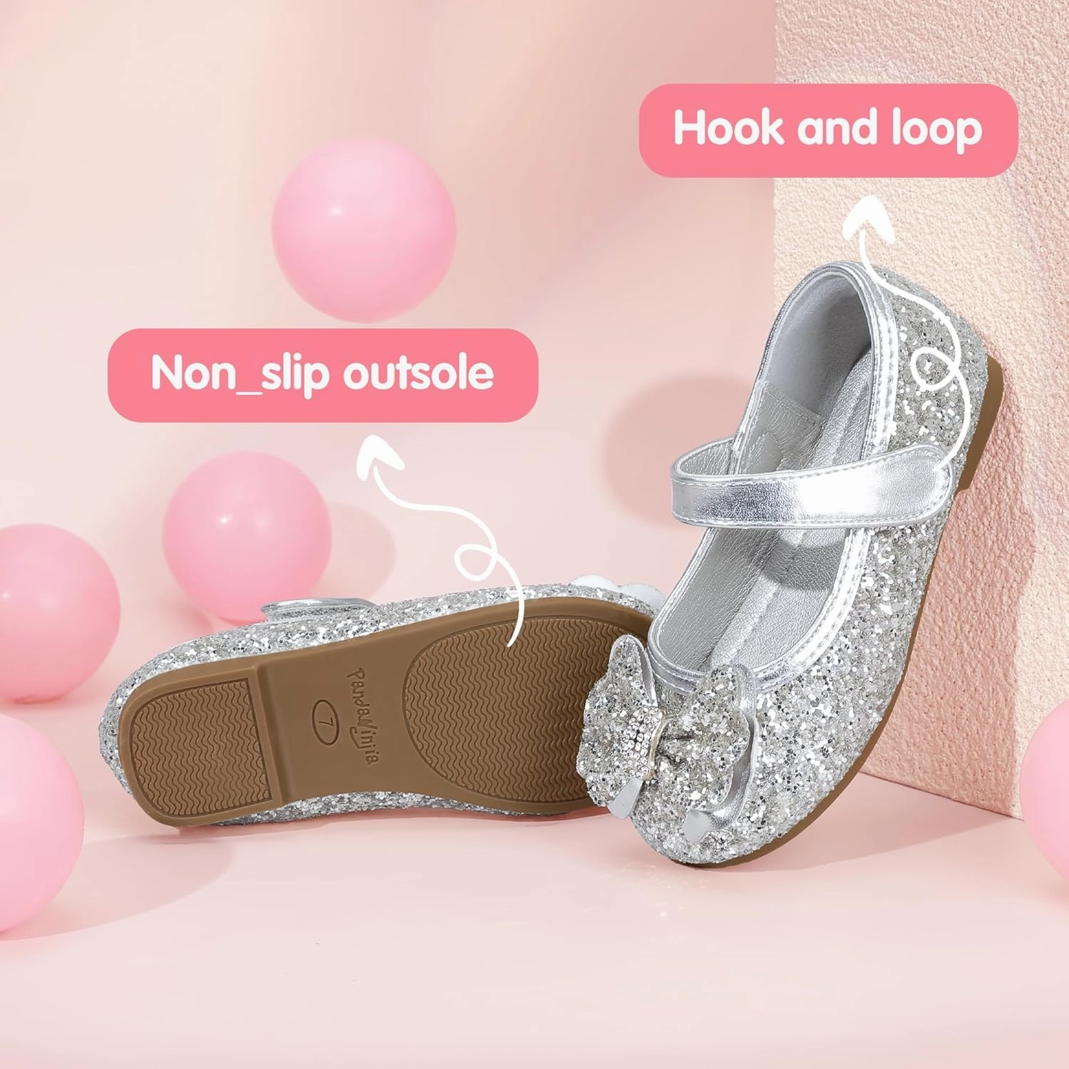 PANDANINJIA Flower Girl Shoes Toddler Little Kid Ballet Flats Pearls Wedding Party Mary Jane Girls Dress Shoes Asics Premier Wrestling Shoes