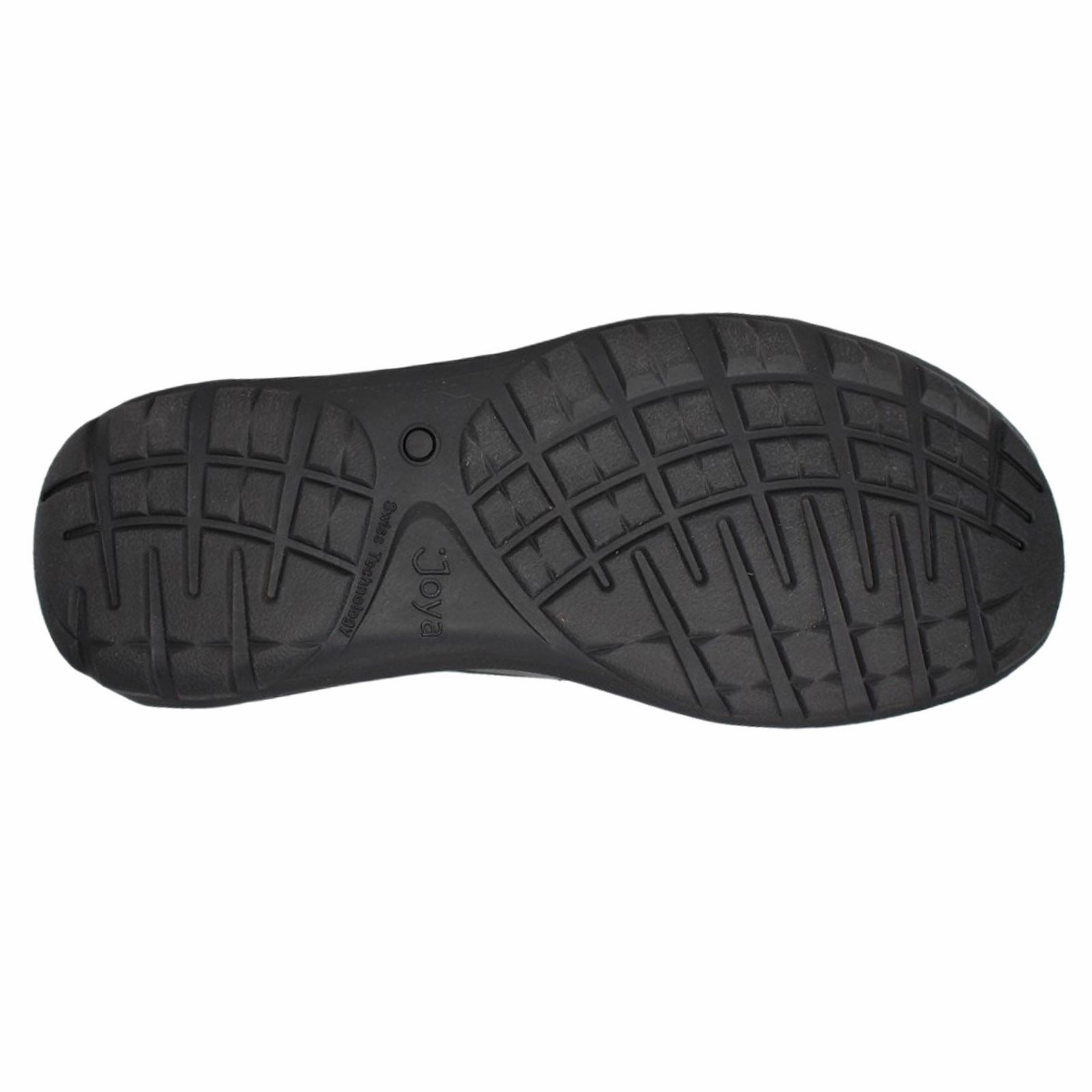 Most Cushioned Walking Shoes Joya Edward Leather Men's Hook and Loop Black Shoes