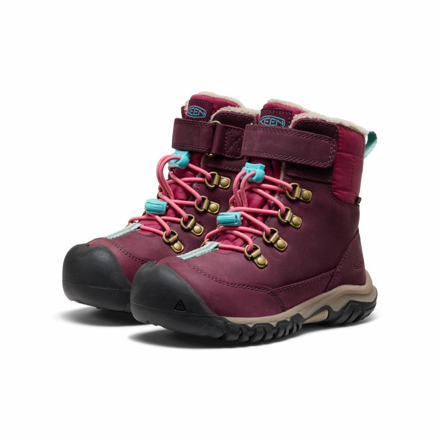 Snow Heel Boots Little Kids' Kanibou Waterproof Winter Boot  |  Fig/Pink Lemonade