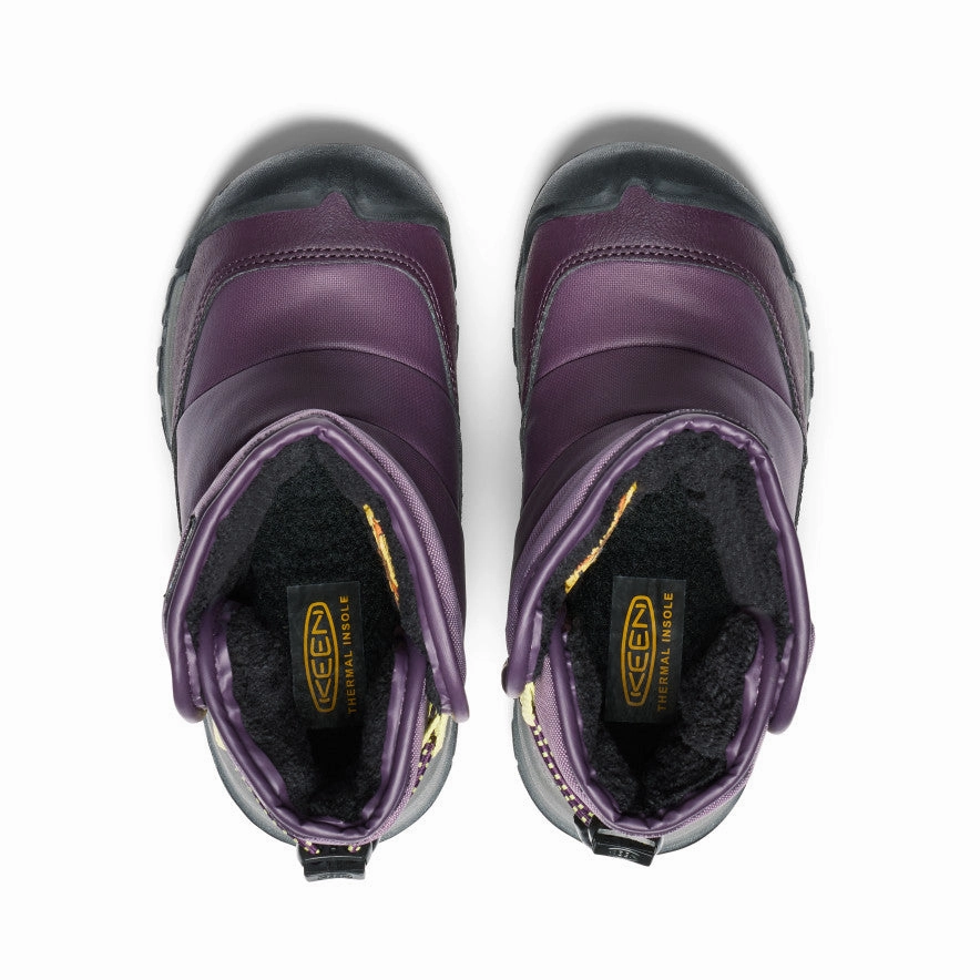 Little Kids' Puffrider Waterproof Winter Boot  |  Black Plum/Daiquiri Green Creek Snow Boot