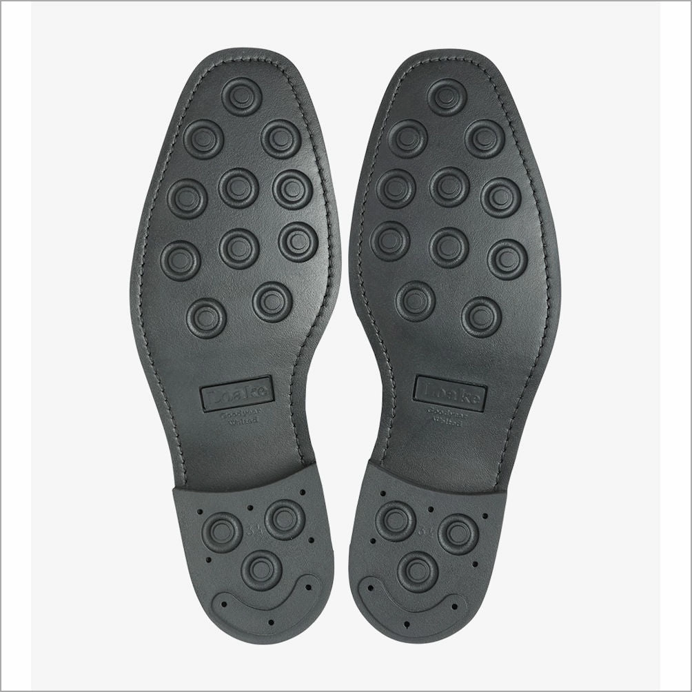 Loake 305 Black Leather Calf Toe Cap= Grand Crosscourt Run Lace-up Oxfords