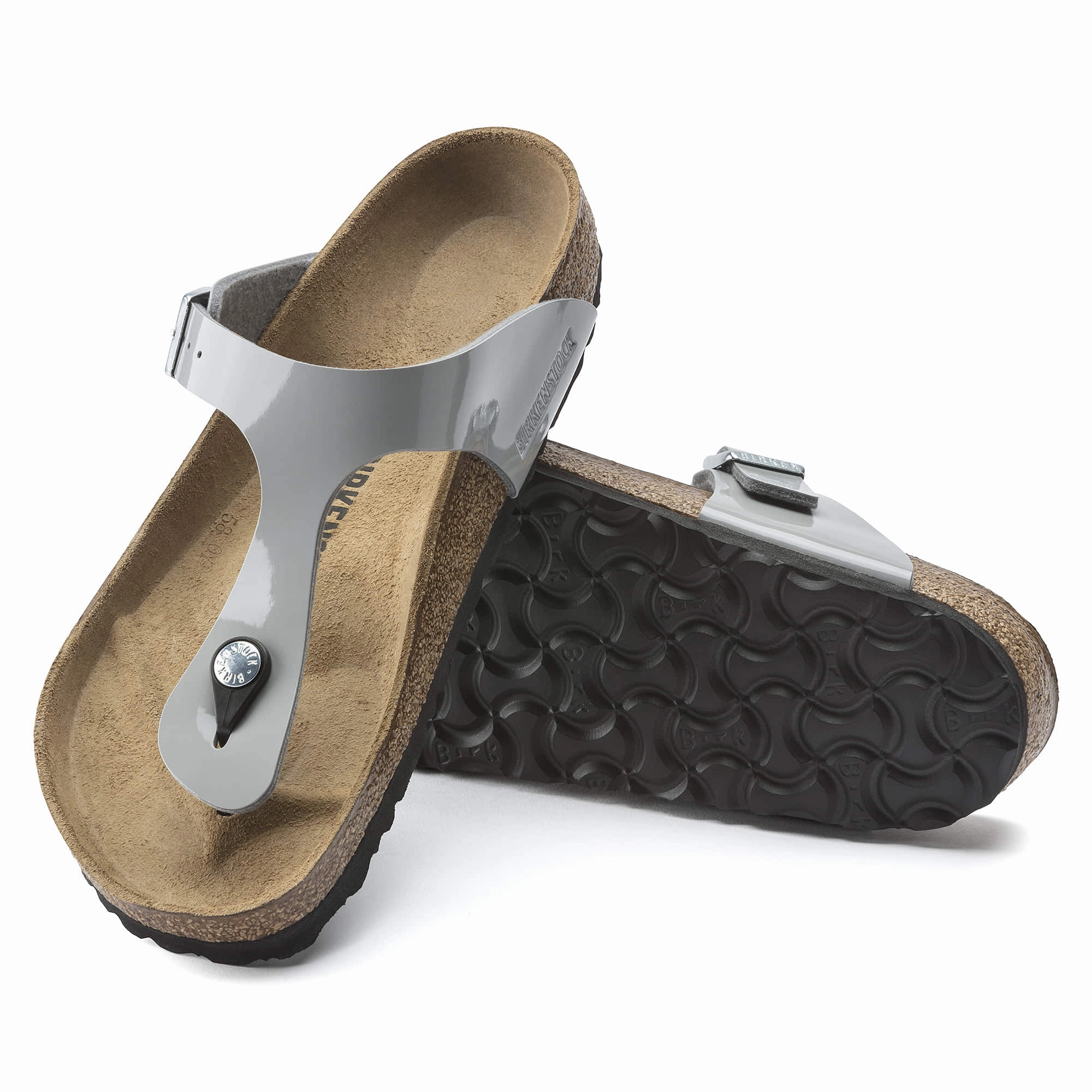 Gizeh Birko-Flor Patent Arizona Sandals Sale