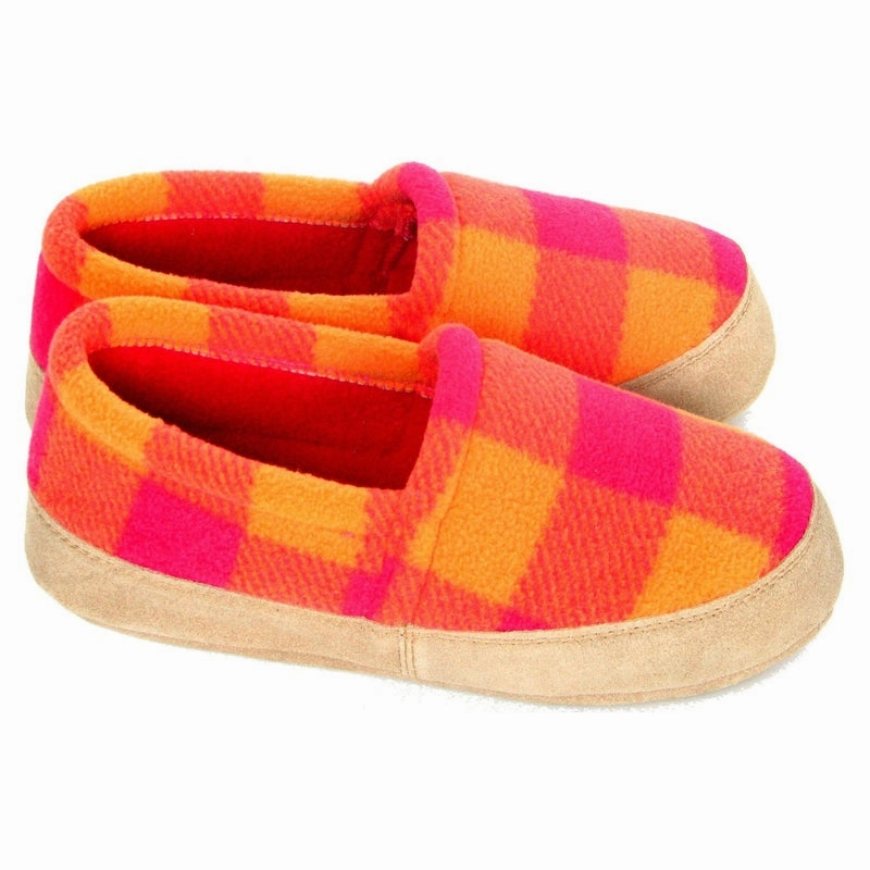 Leather Soled Slippers Polar Feet Kids' Perfect Mocs Raspberry Sunrise
