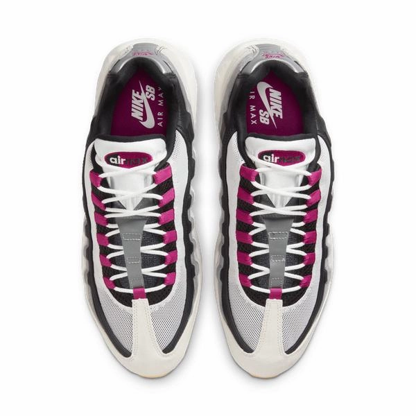 Colorful Nike Running Shoes Nike SB Air Max 95 Summit White - Cactus Flower - Photon Dust