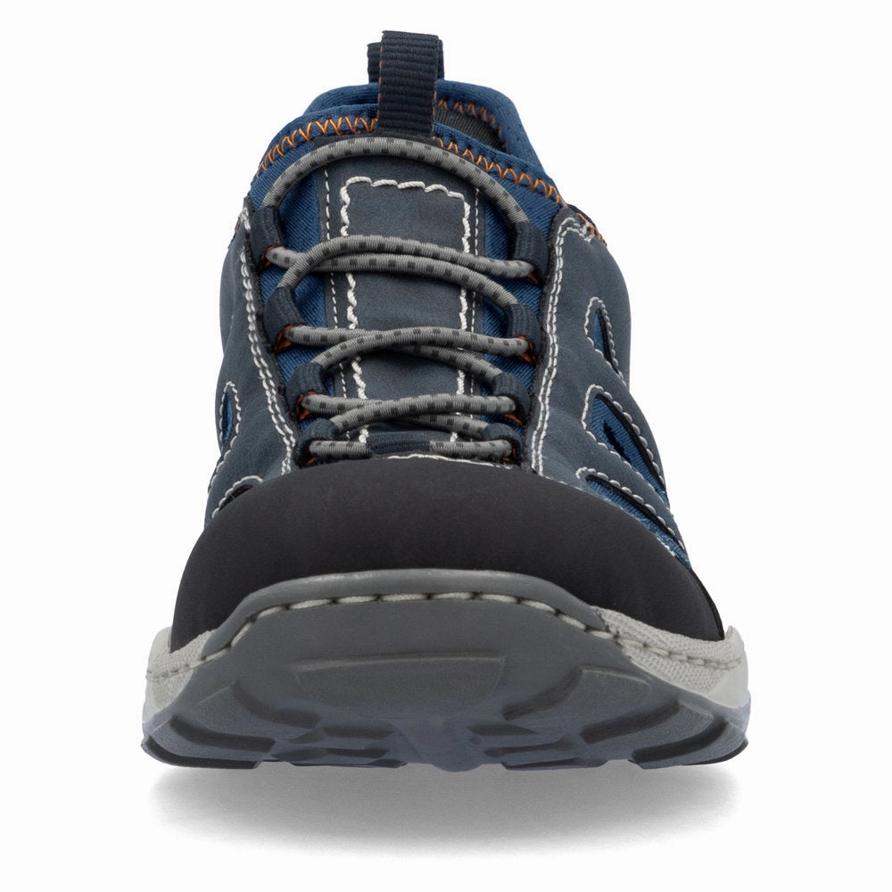 Oxford Not Brogues Rieker Mens Shoe 08078-14 Schwarz/Midnight