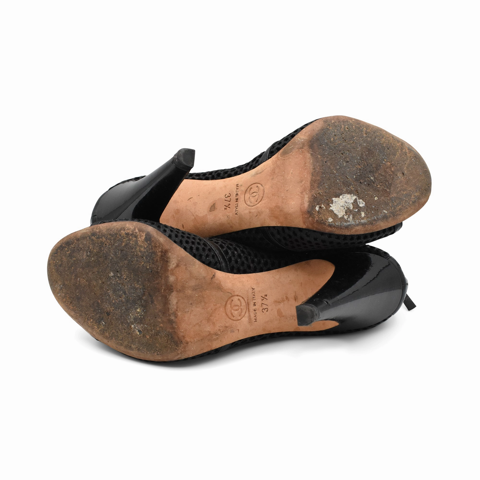 Western Ankle Boots Suede Chanel Peep-Toe Booties - Women's 37.5