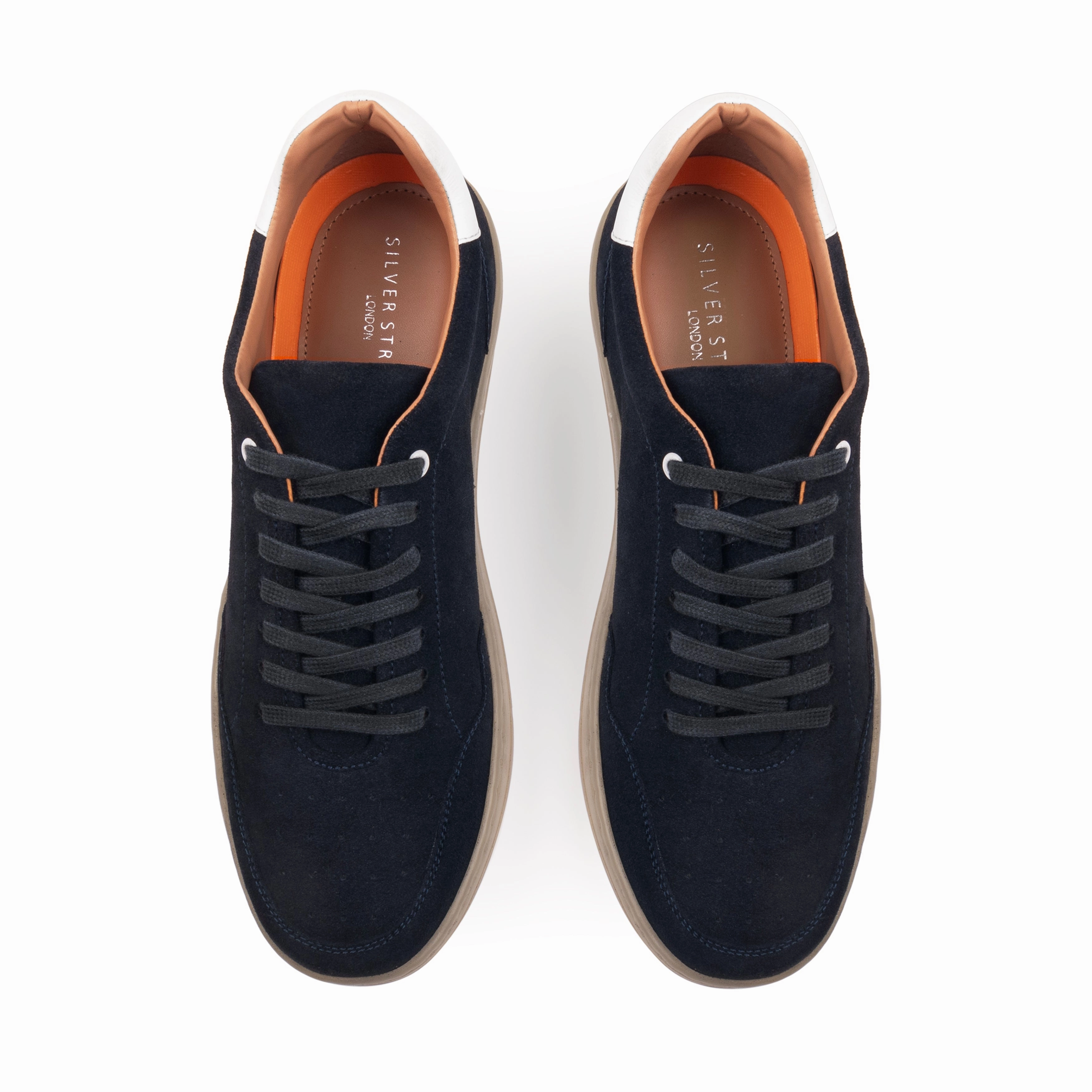 Lucano Suede Smart Casual Trainers - Navy Oxfords Heels