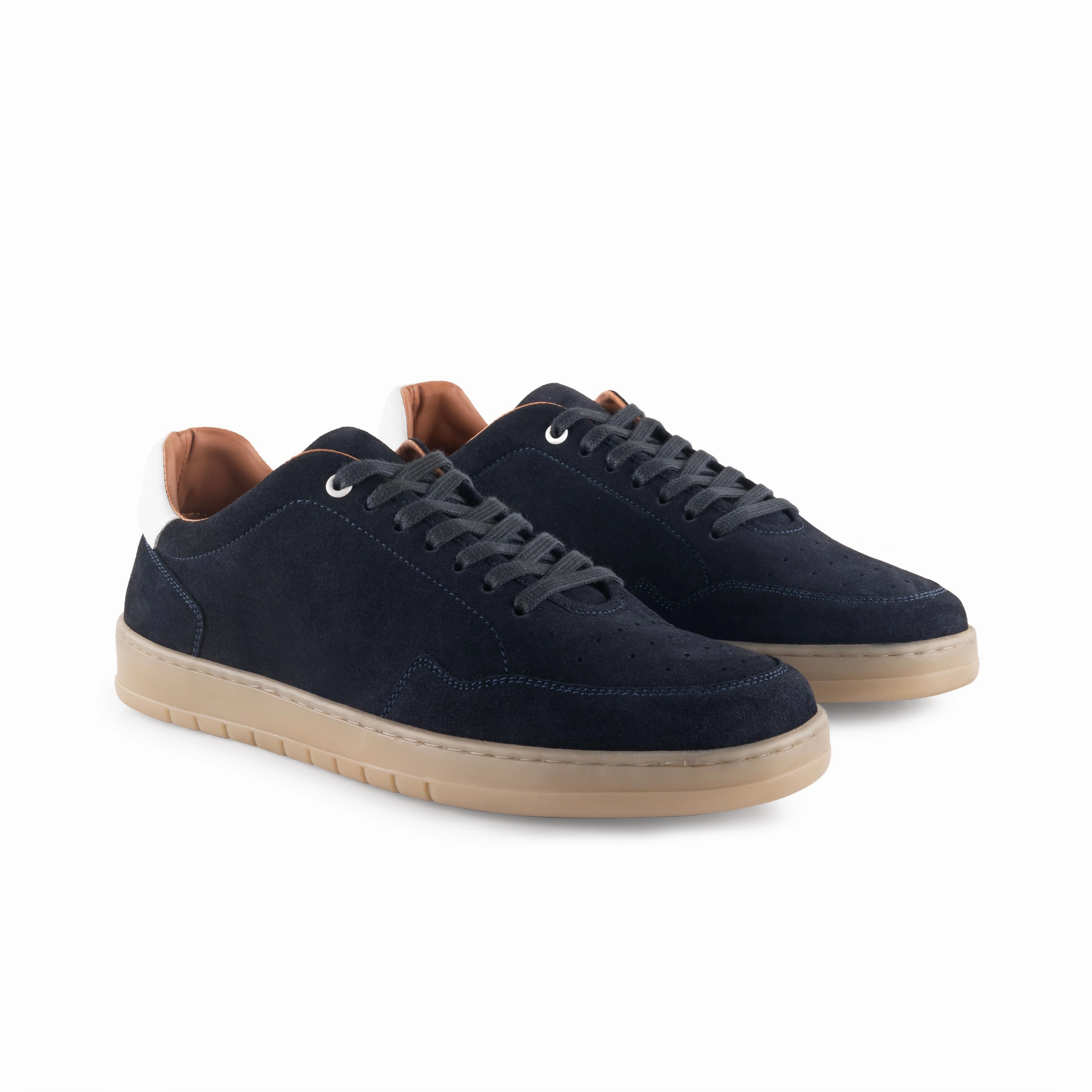 Oxfords Casual Dining Reviews Lucano Suede Smart Casual Trainers - Navy