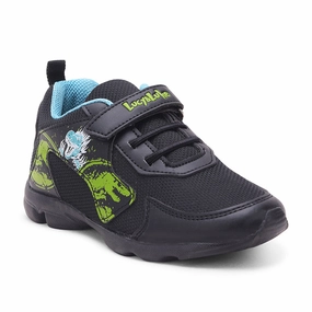 Walking Shoes For With Arch Support Lucy & Luke Black Sports Non Lacing Walking Shoes For Kids KSN-664 By Liberty