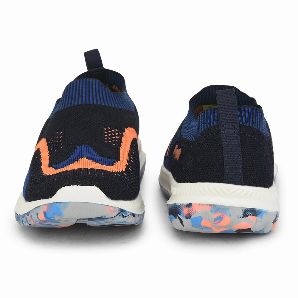 Ankle Support Best Walking Lucy & Luke (Blue) Casual Non Lacing Shoes For Kids WING-1 By Liberty