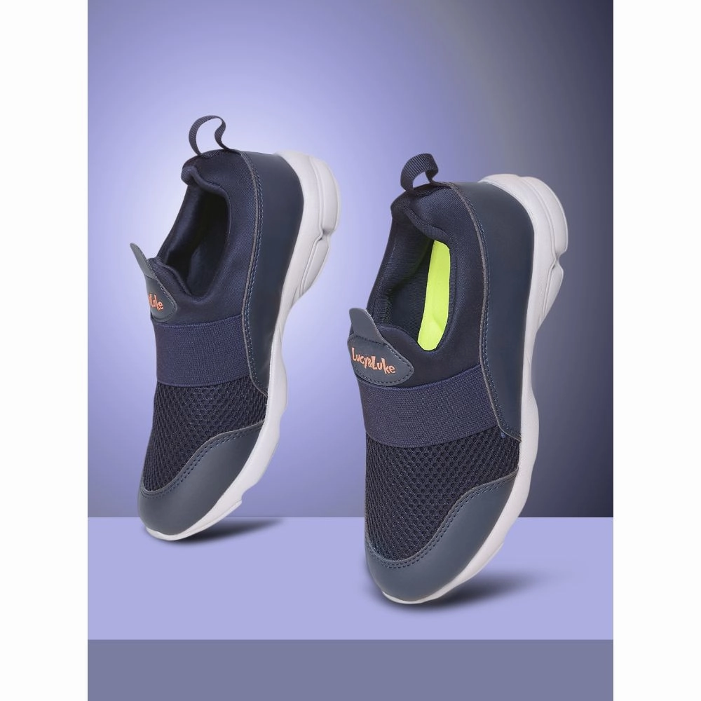 Lucy & Luke by Liberty Kids KSN-51 N.Blue Casual Non Lacing Shoes Best Walking Shoes For Disney