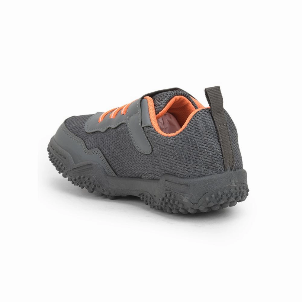 Lucy & Luke Grey Sports Non Lacing Shoes For Kids QUICK-1 By Liberty For Walking Excellent Walking