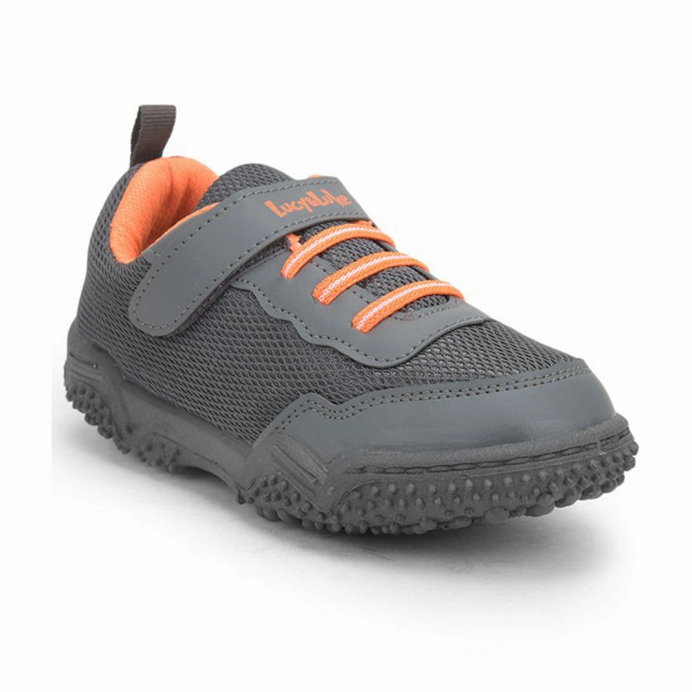 Best Walking Shoes For Flat Feet Lucy & Luke Grey Sports Non Lacing Shoes For Kids QUICK-1 By Liberty