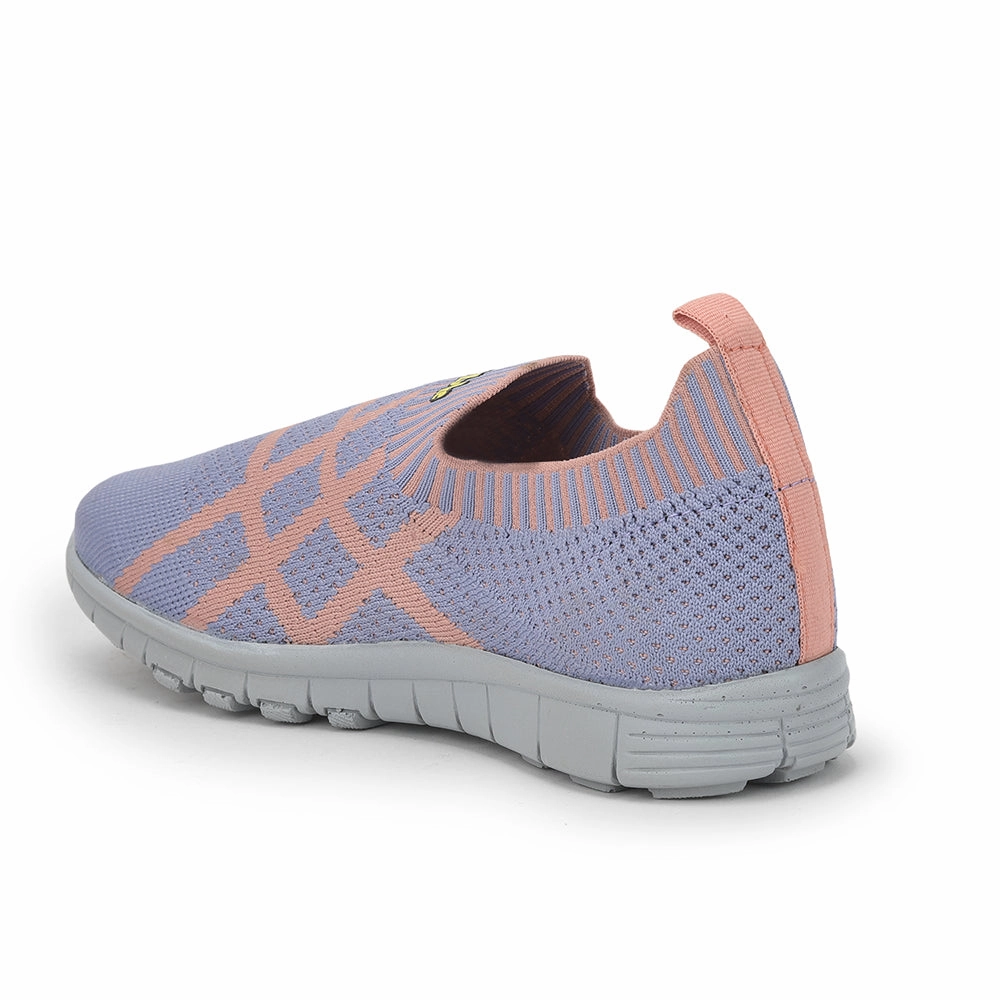 Lucy & Luke (Purple) Sports Non Lacing Walking Shoes For Kids 2123-21 By Liberty Treadmill Walking Shoes