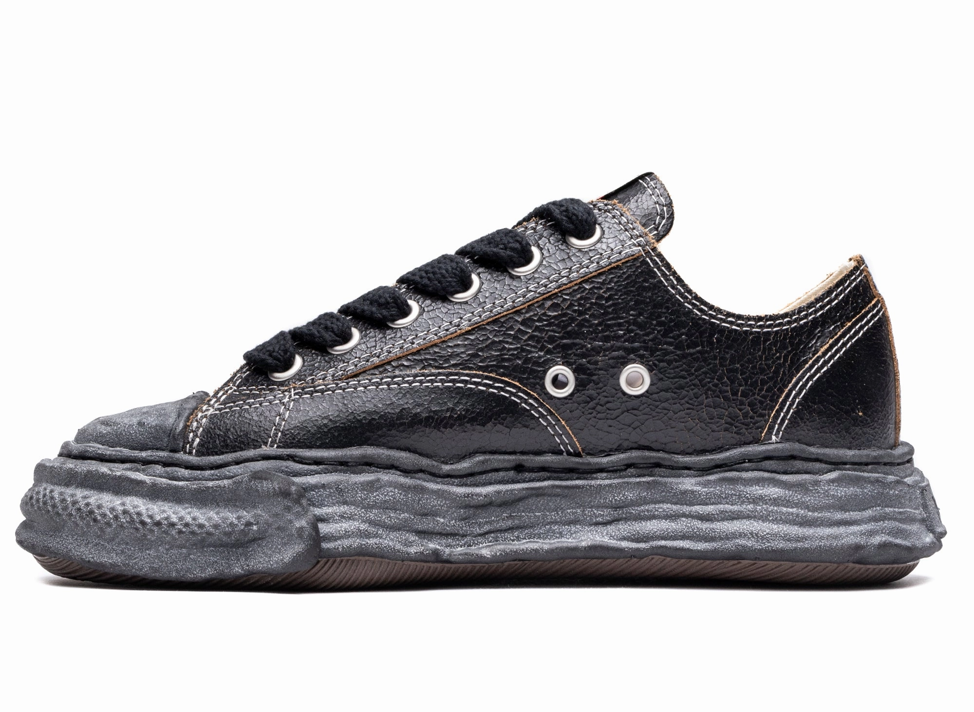 Brogue Boots With Side Zip Maison Mihara Yasuhiro Peterson 23 Low in Black