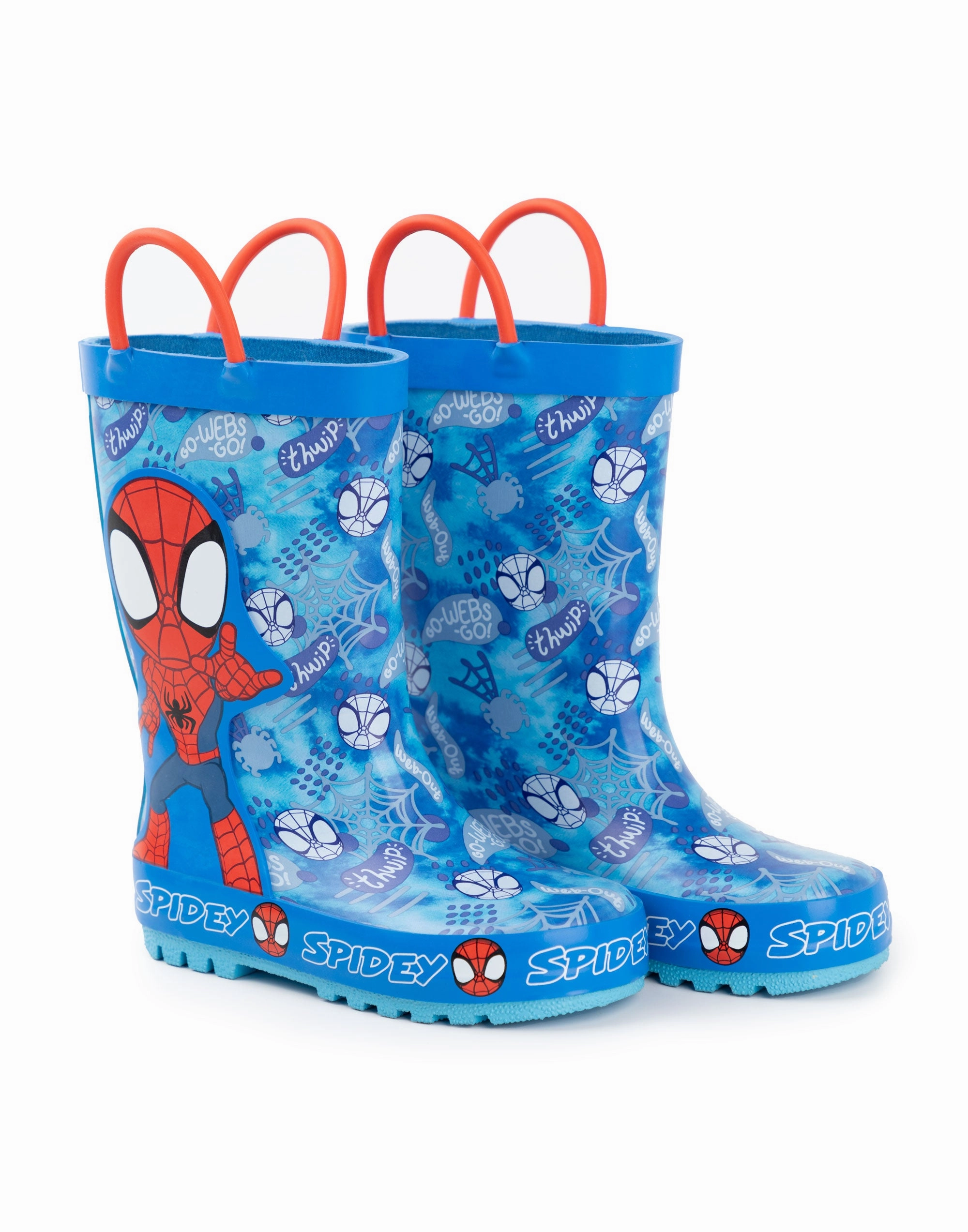 Marvel Spidey & His Amazing Friends Unisex Kids Blue Wellington Boots with Handles Boots Hunting