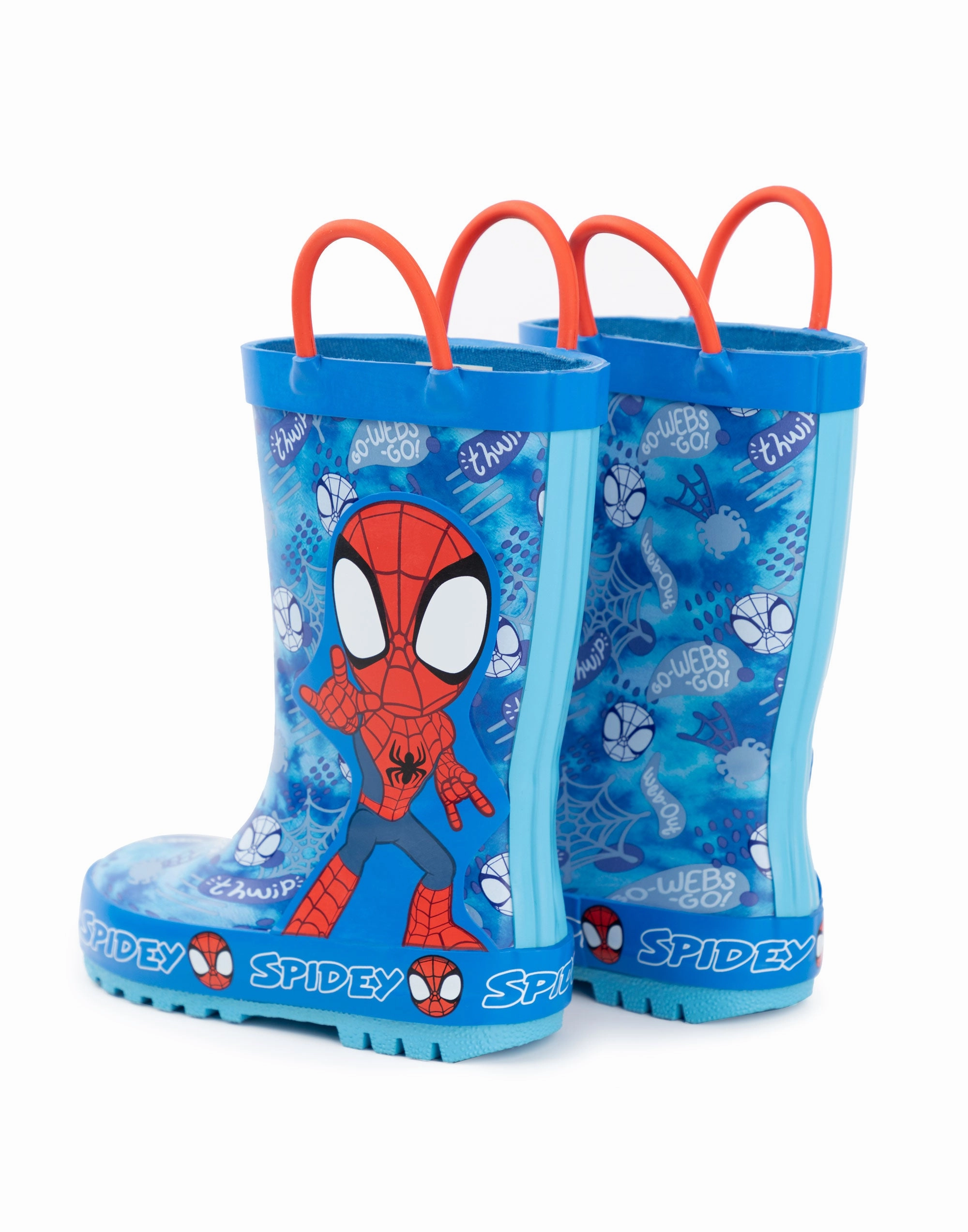 Marvel Spidey & His Amazing Friends Unisex Kids Blue Wellington Boots with Handles Mucks Boots