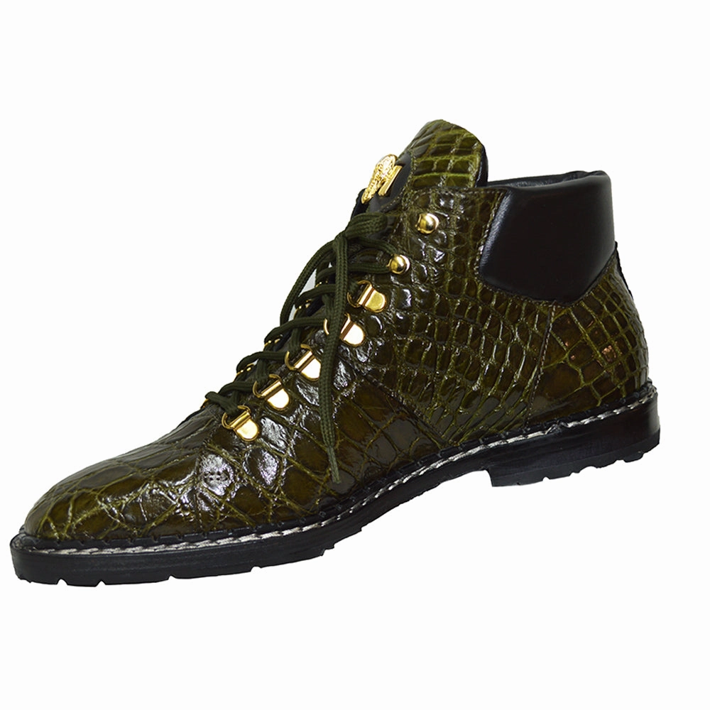 Mauri 4995 Alligator Ankle Boot Square Toed Boots