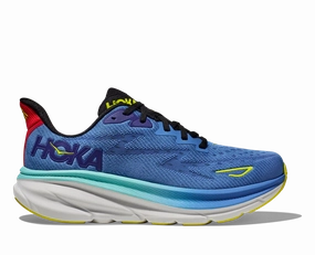 Wide Width Walking Hoka Mens Clifton 9 - Virtual Blue/Cerise (1127895-VRTL)