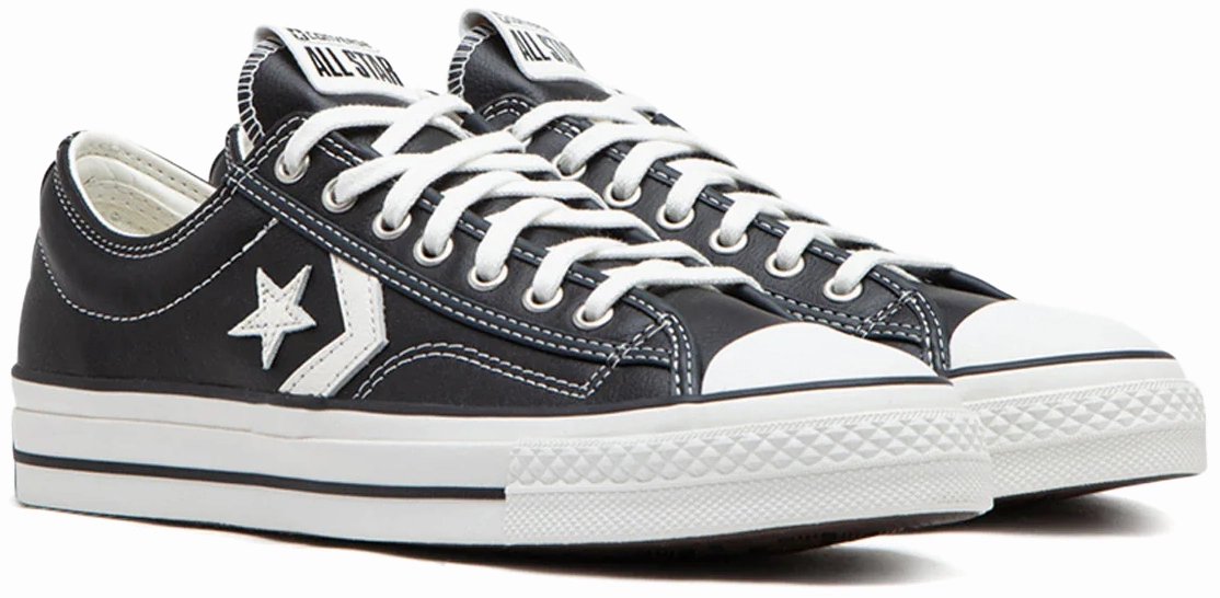 Skate Chunky Converse Star Player 76 Low Top Black Leather