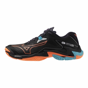 Mizuno Wave Lightning Z6 Volleyball Shoes WAVE LIGHTNING Z8 - Black/Neon Flame/Peacock Blue (NEW)