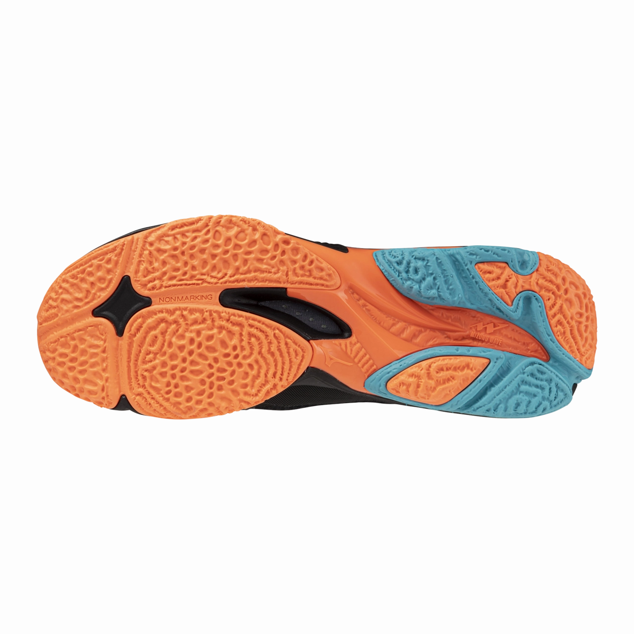 WAVE LIGHTNING Z8 - Black/Neon Flame/Peacock Blue (NEW) Mizuno Volleyball Shoes 2021