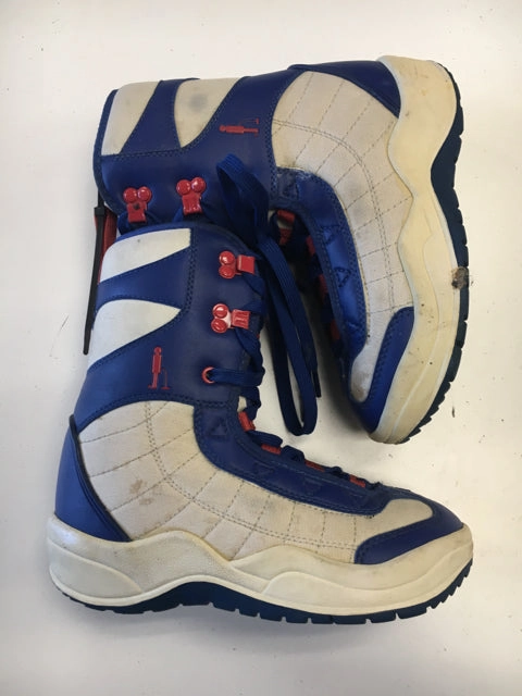 Corral Cowgirl Boots Used Liquid Blue/white/red Kids Size 5 Snowboard Boots