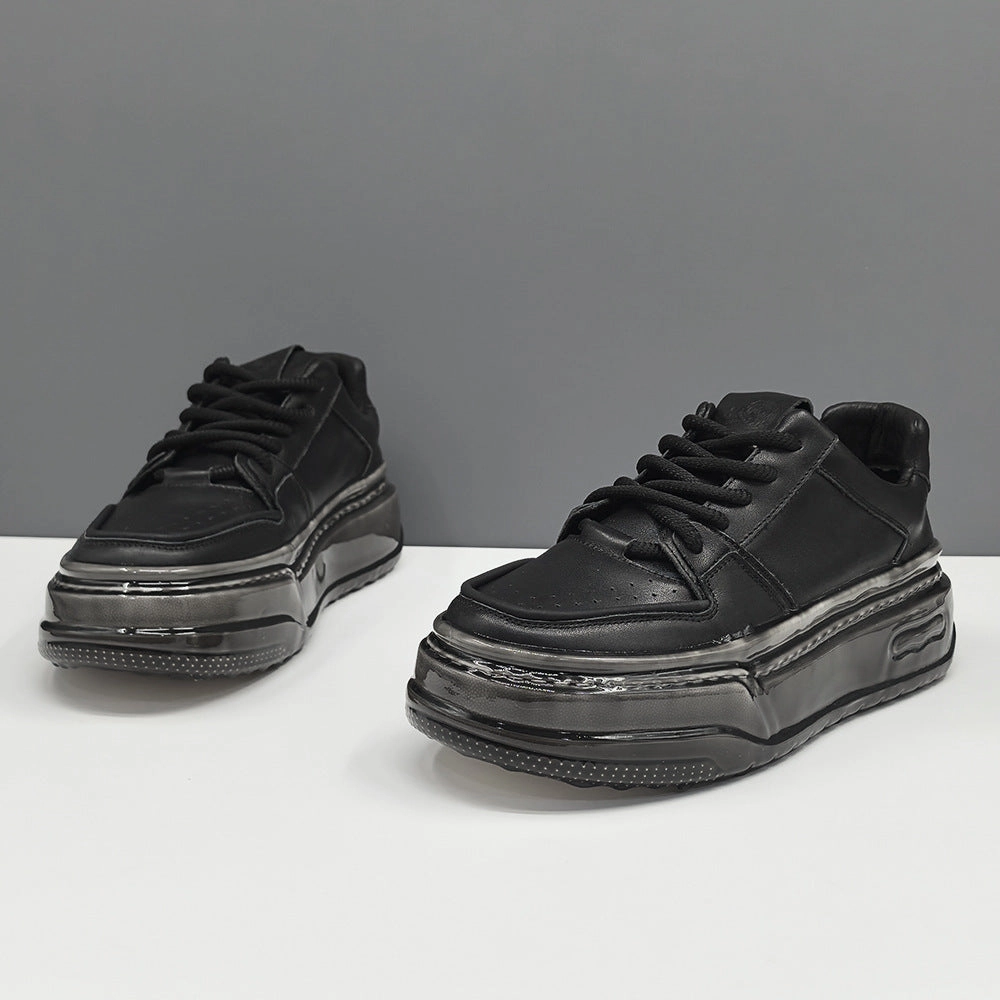 All Saints Men Fashion Leather Casual Thick Soled Sneakers