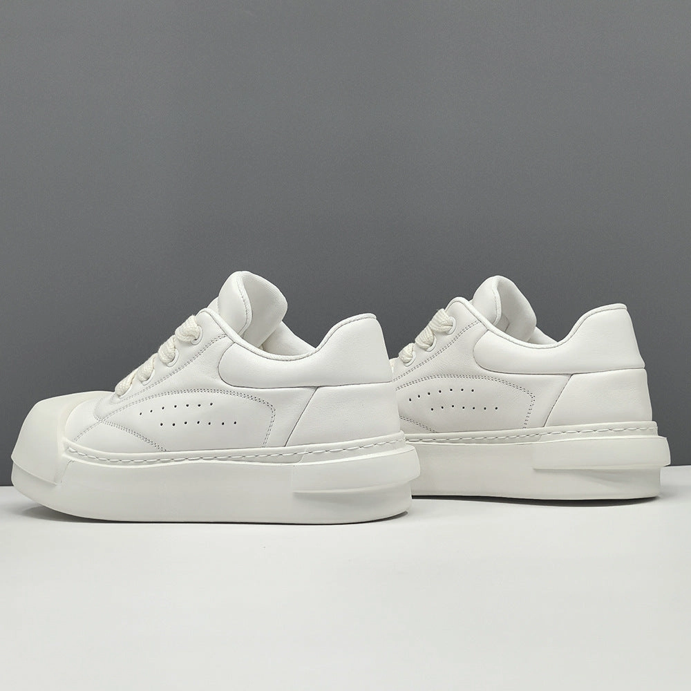 Mustard Yellow Brogues Men Minimalism Solid Quilted Leather Casual Sneakers