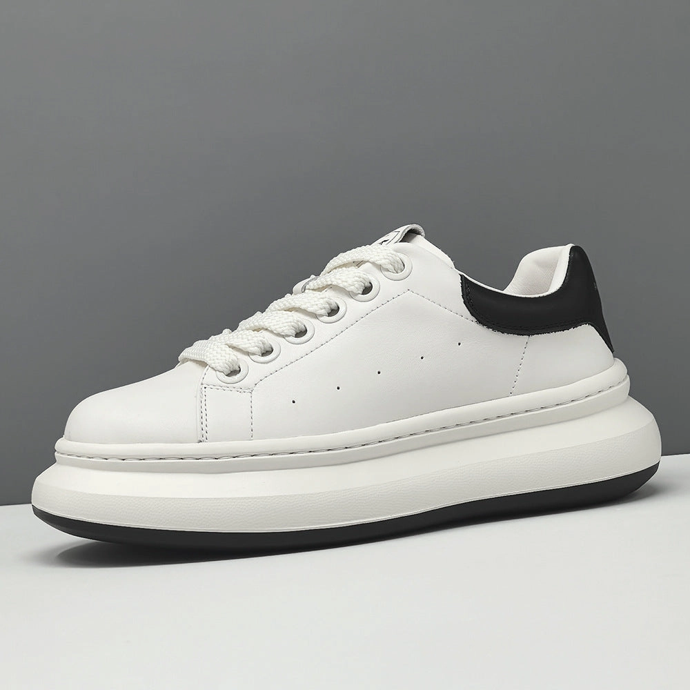 Patent Leather Men's Leather Minimalist Fashion Platform Sneakers