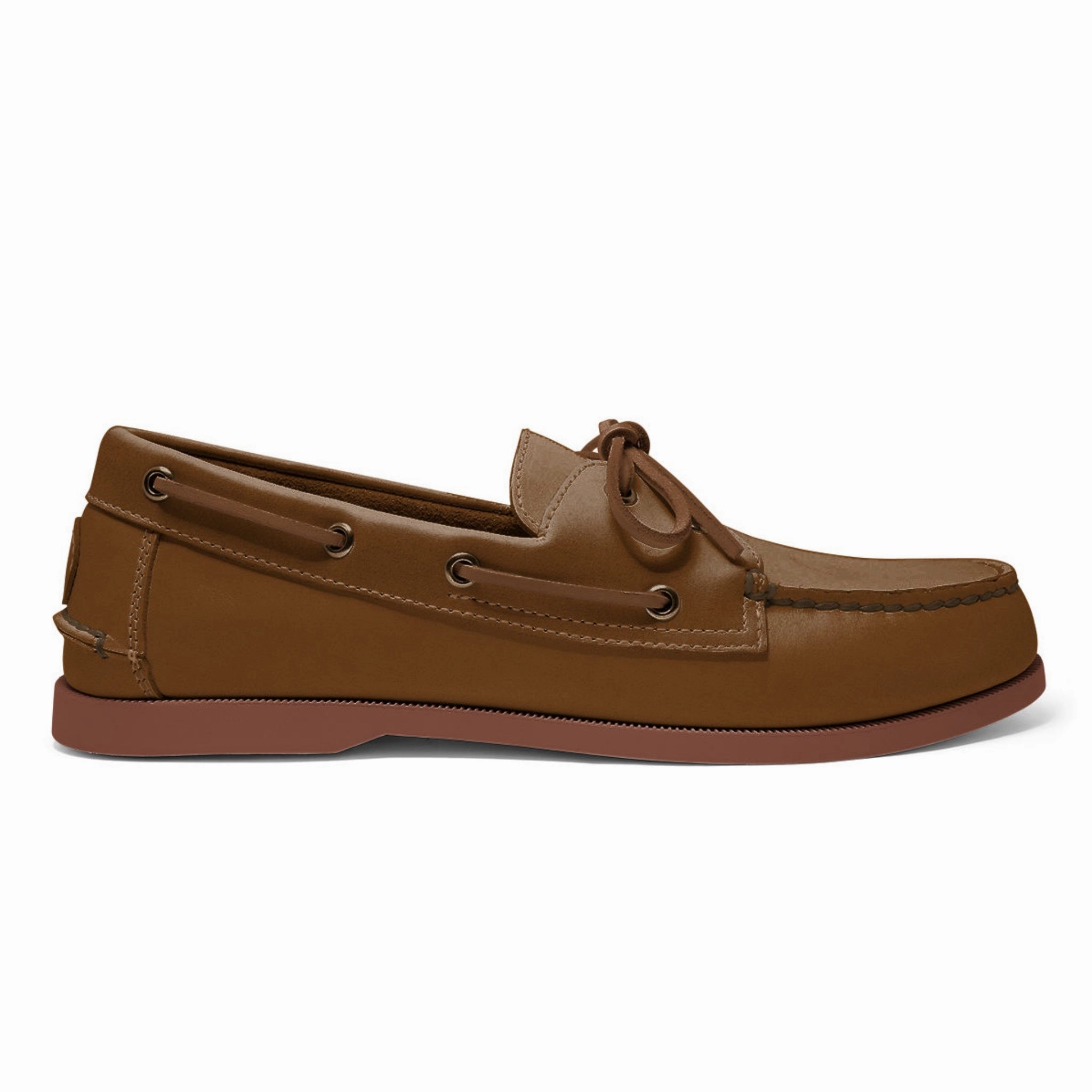 Boys Brogues Mens 2 Eyelet LE Boat Shoe: Whiskey Brick