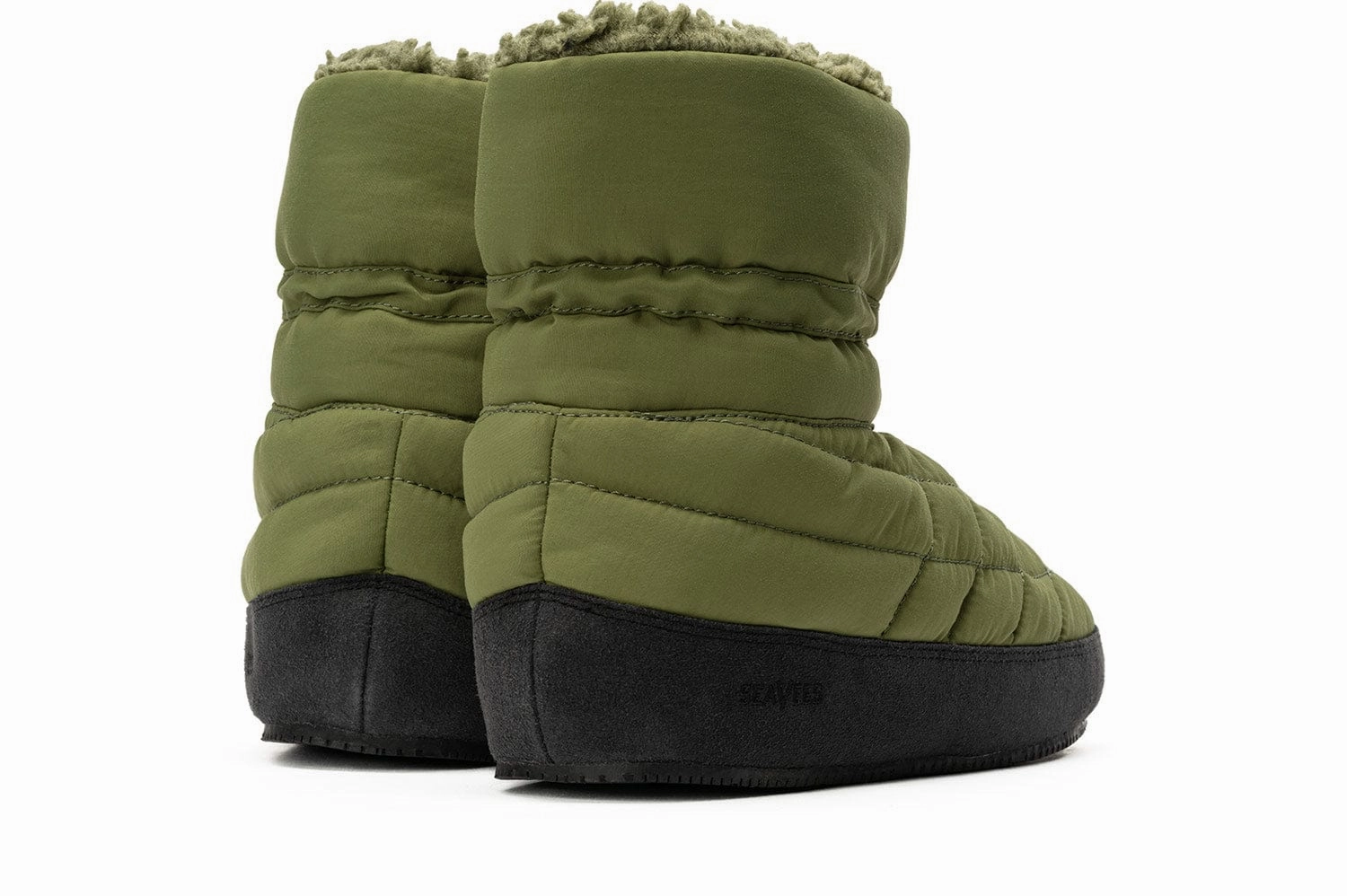 Mens - Aprs Puff Bootie - Surplus Green Slides Tiger