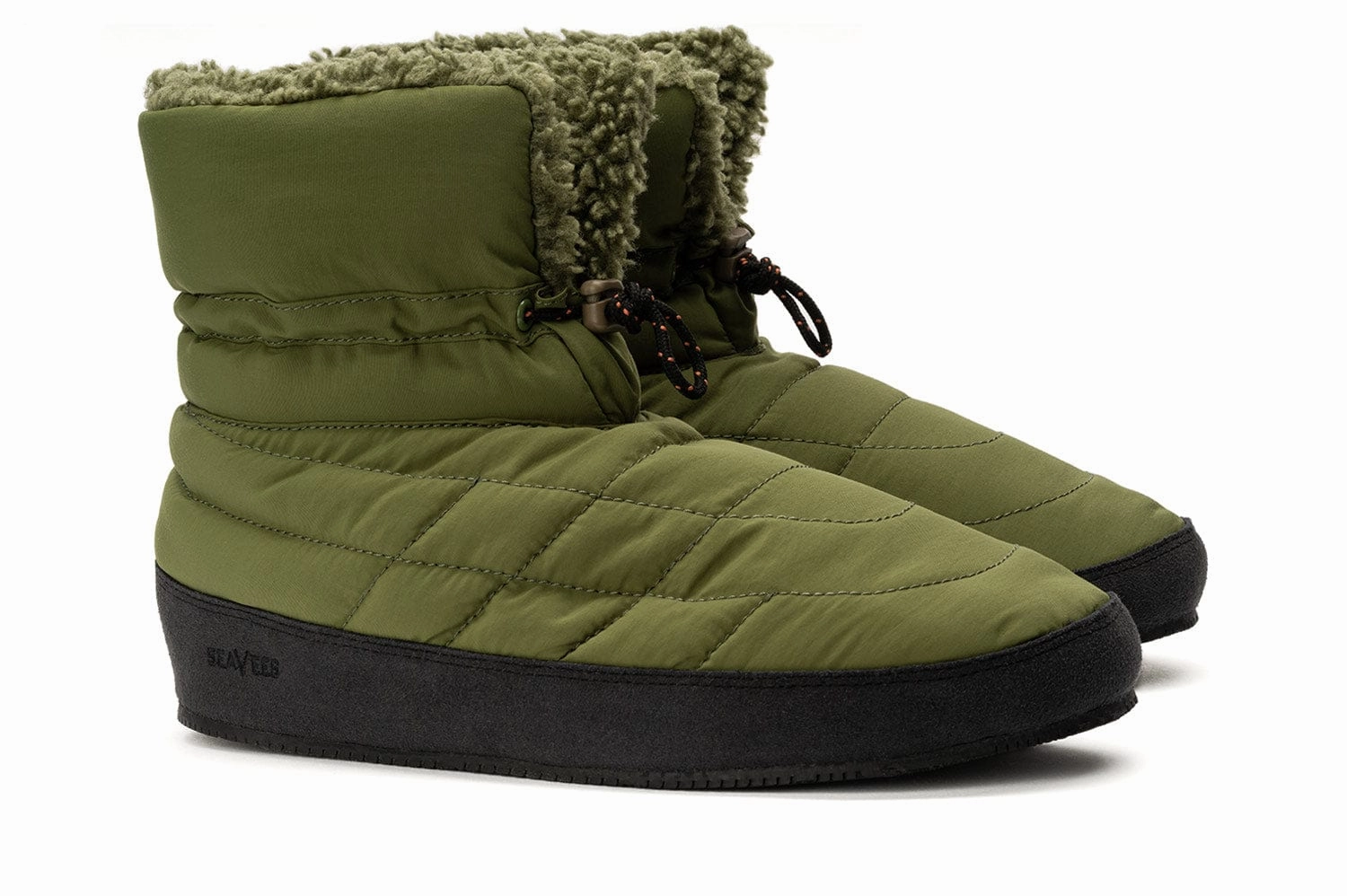 Mens - Aprs Puff Bootie - Surplus Green Platform Slides