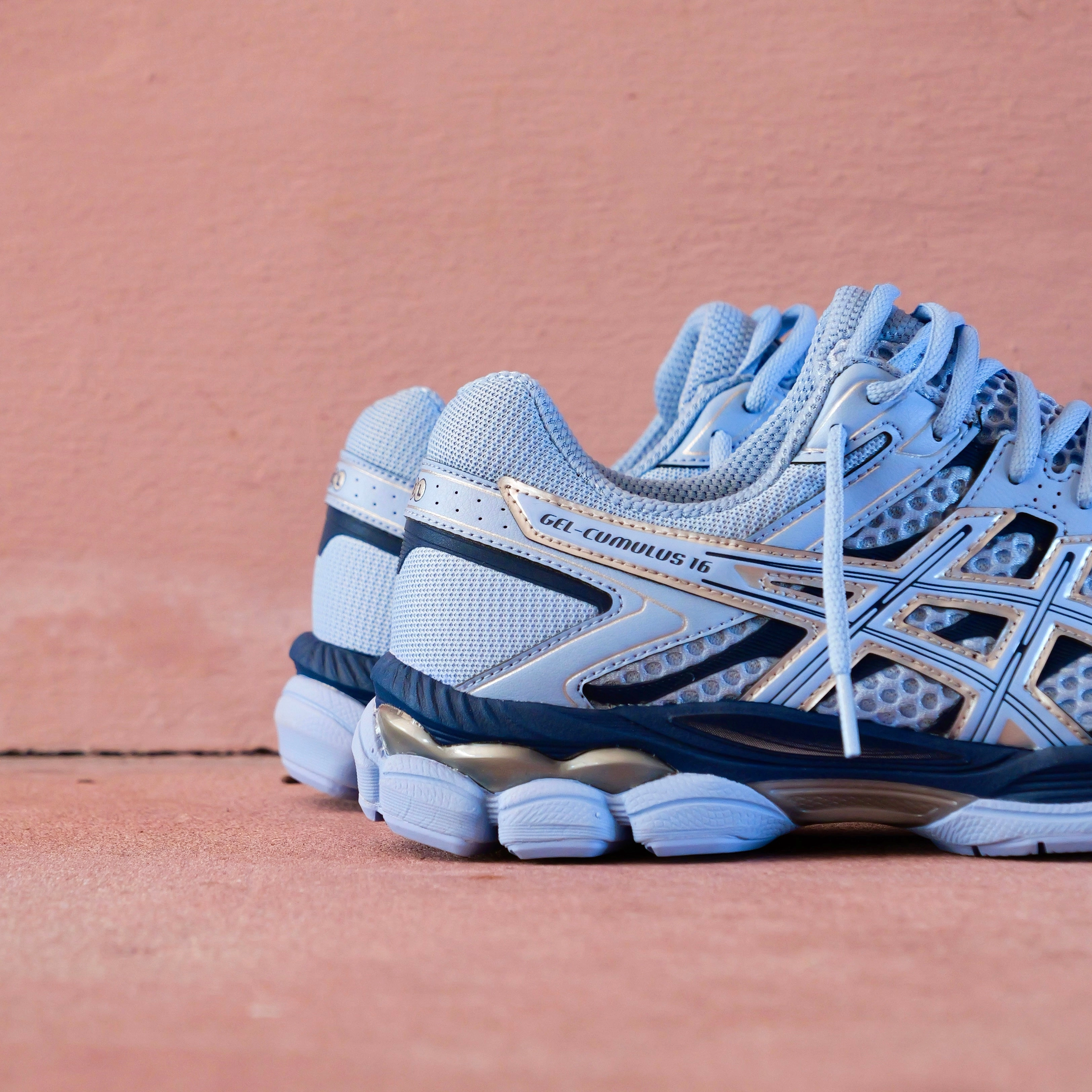 Mens Asics Gel-Cumulus 16 (Stone Wash/Independence Blue) Asics Metaride Shoes