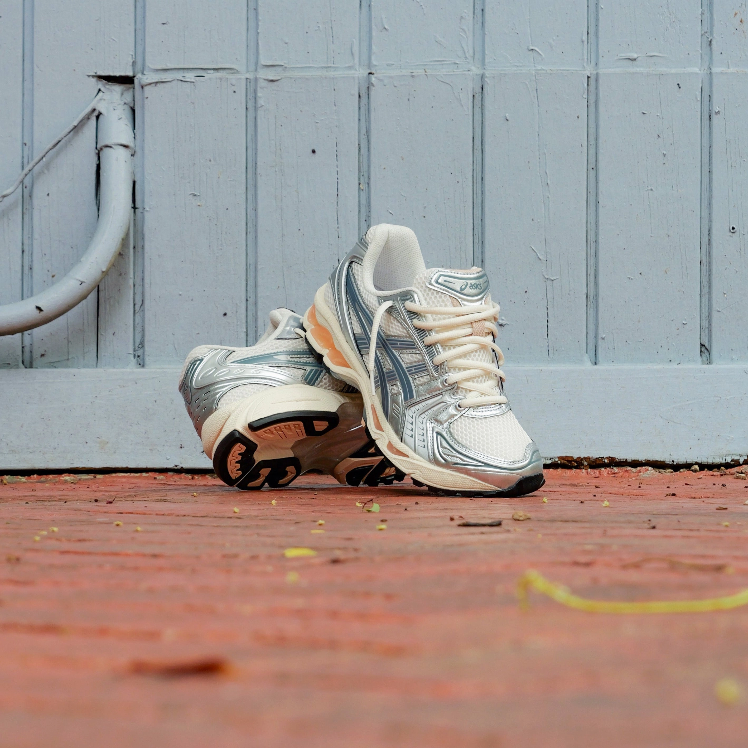 Mens Asics Gel-Kayano 14 (Cream/Ironclad) Asics Race Shoes