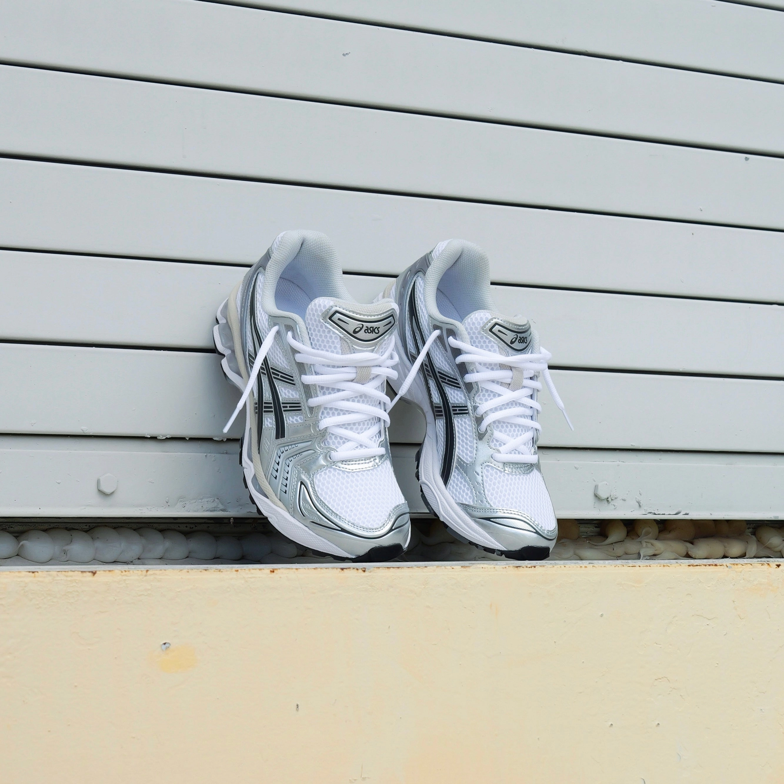 Mens Asics Gel-Kayano 14 (White/Graphite Grey) Top Asics Running Shoes 2024