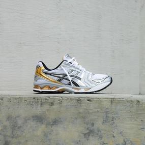 Best Asics Shoe For Hyrox Mens Asics Gel-Kayano 14 (White/Pure Gold)
