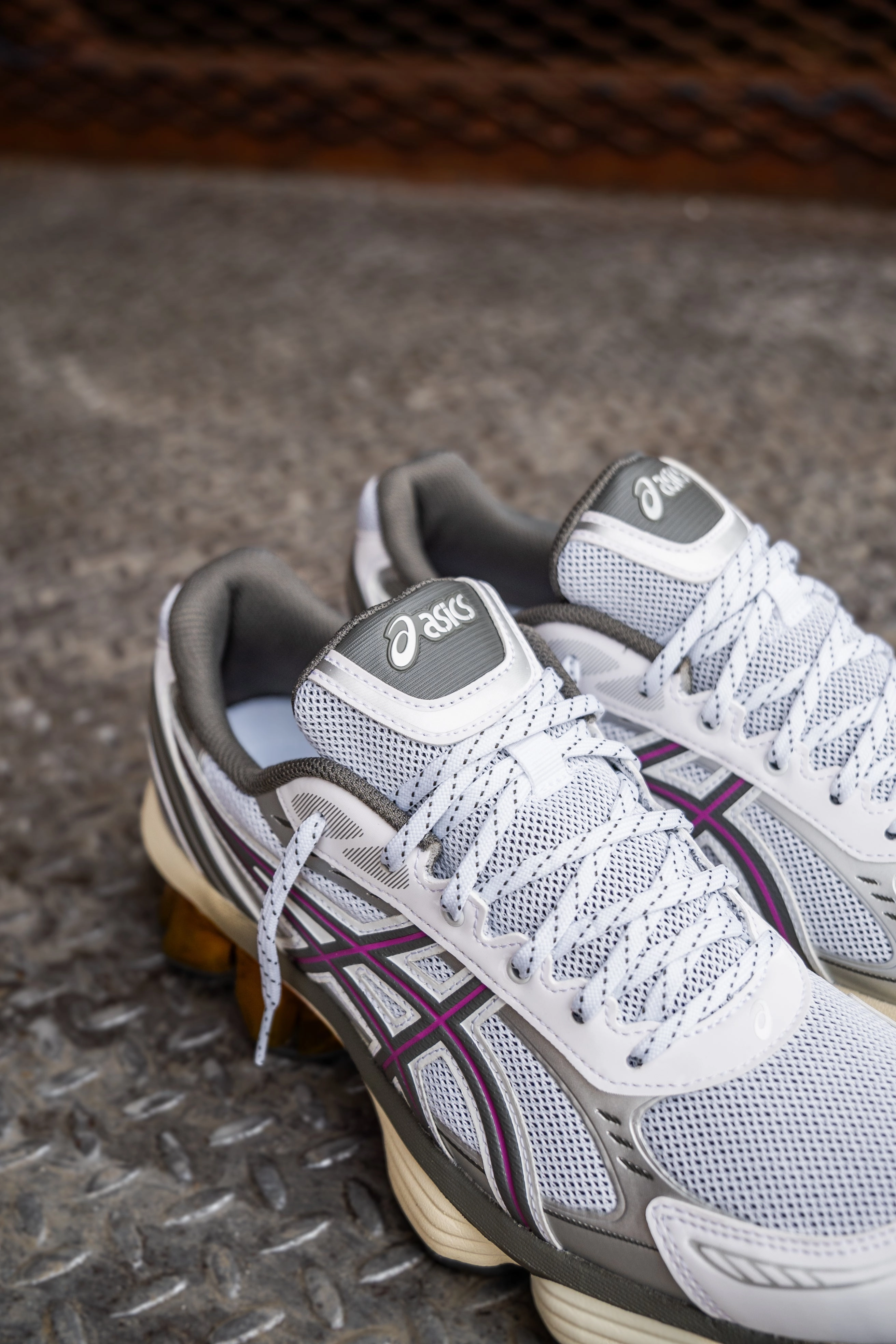 Mens Asics Gel-Kinetic Fluent (White/Truffle Grey) Asics Shoes Trend