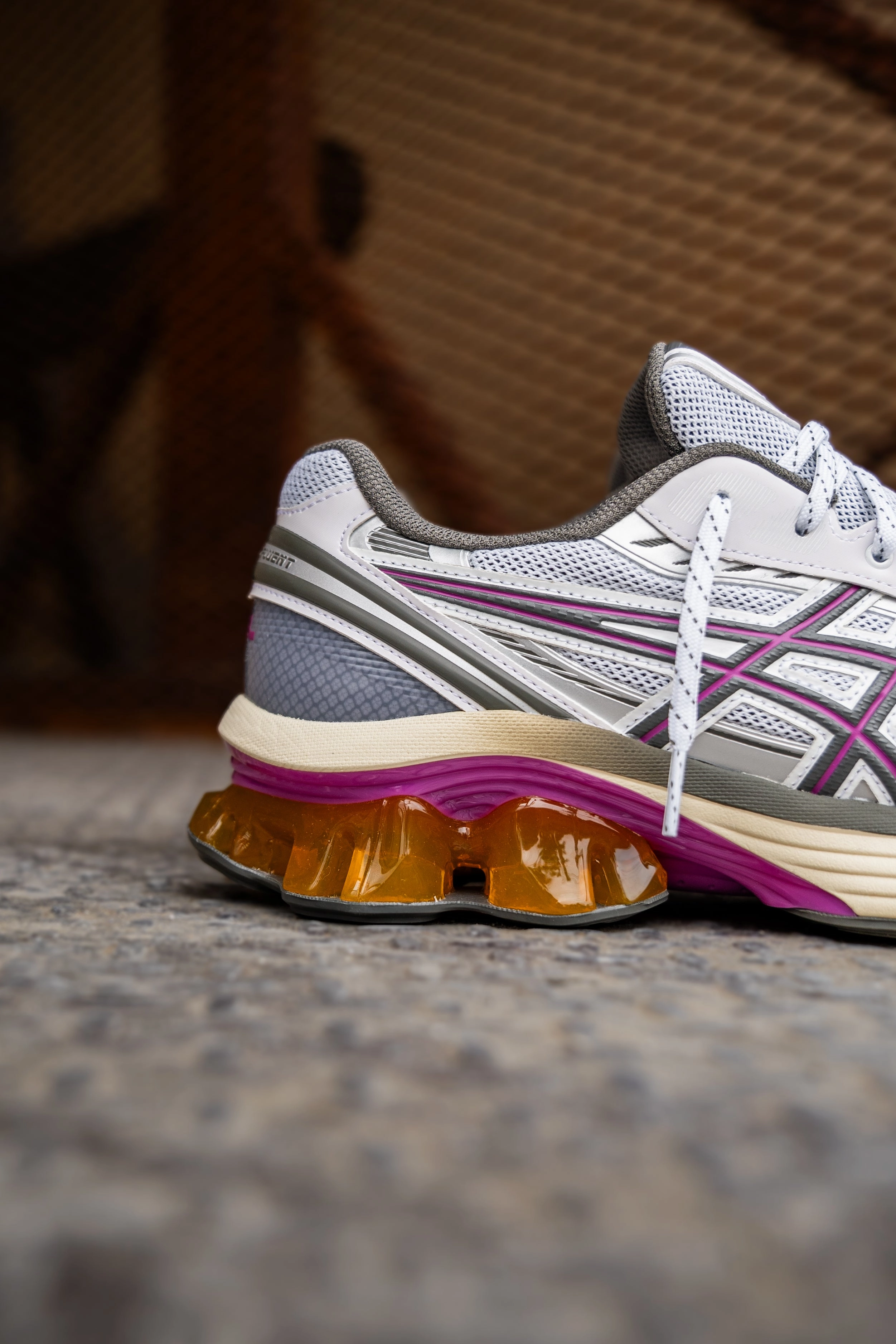 Overpronation Asics Shoes Mens Asics Gel-Kinetic Fluent (White/Truffle Grey)