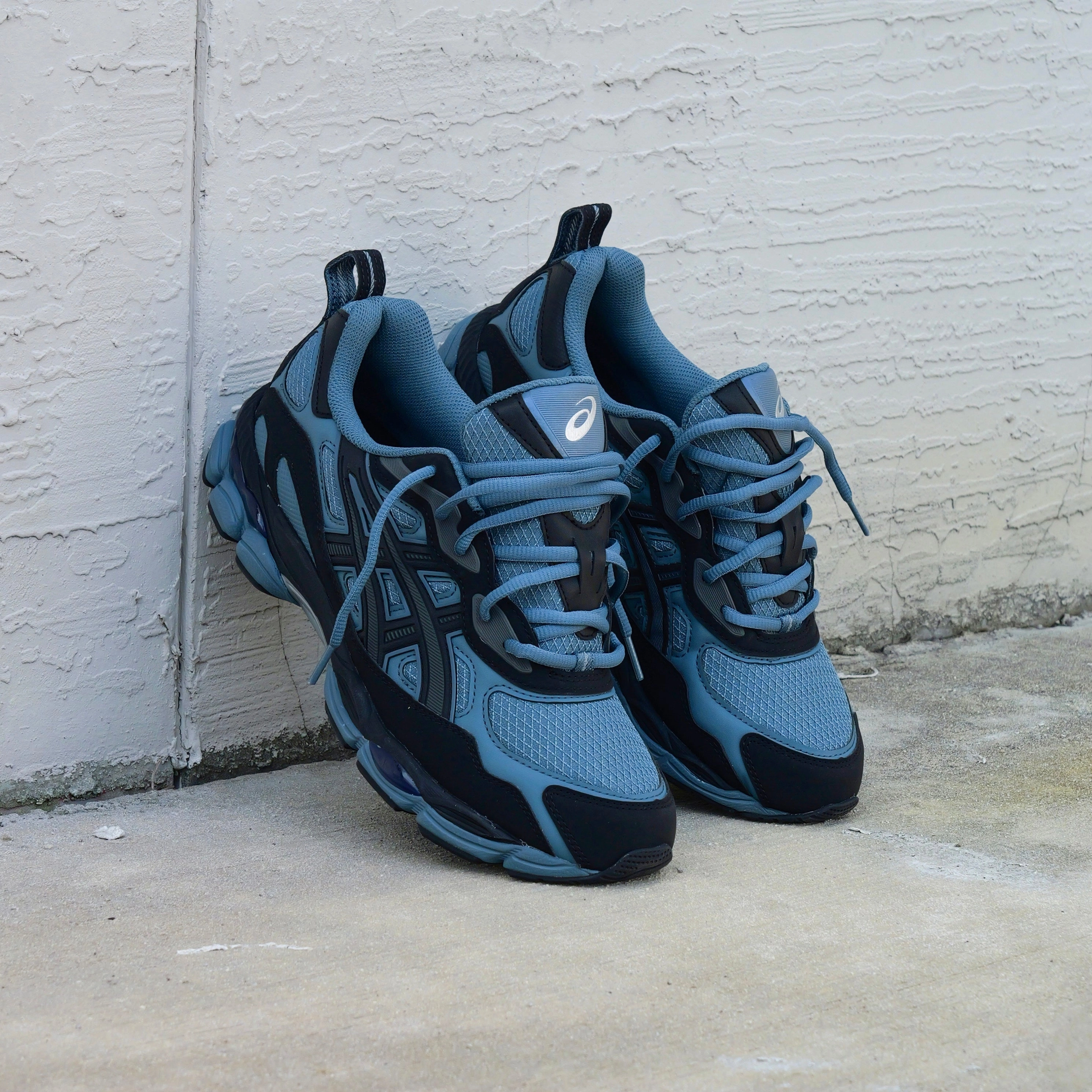 Asics Knit Running Shoes Mens Asics Gel-NYC RGD (Ironclad/Black)