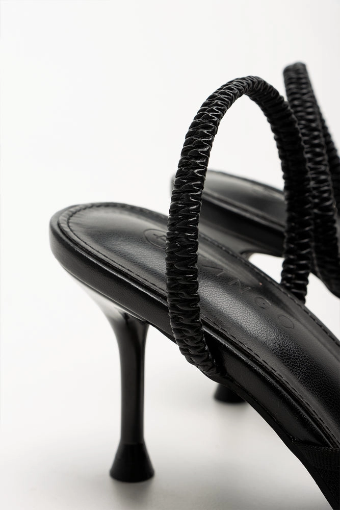 Mesh Pointy Heels Black Heel Cut Out Ankle Boots