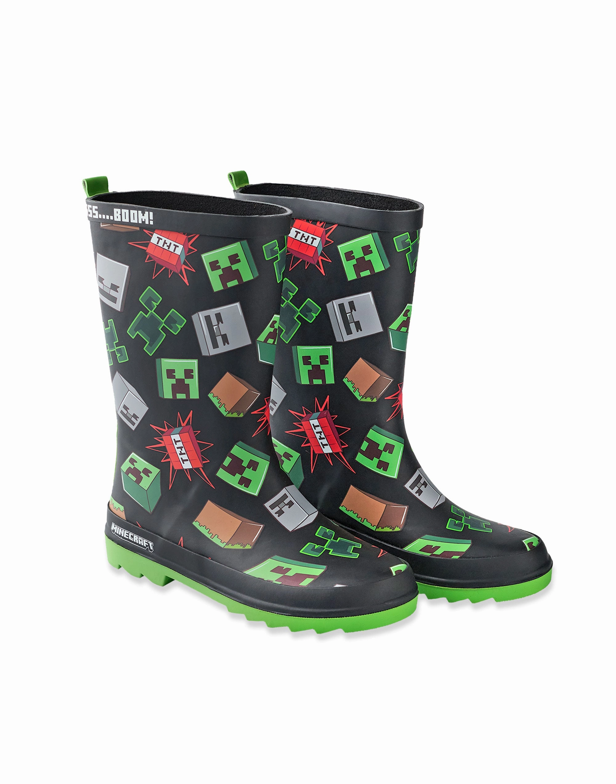 Boots Cody James Minecraft Icons Boys Black Wellington Boots without Handles