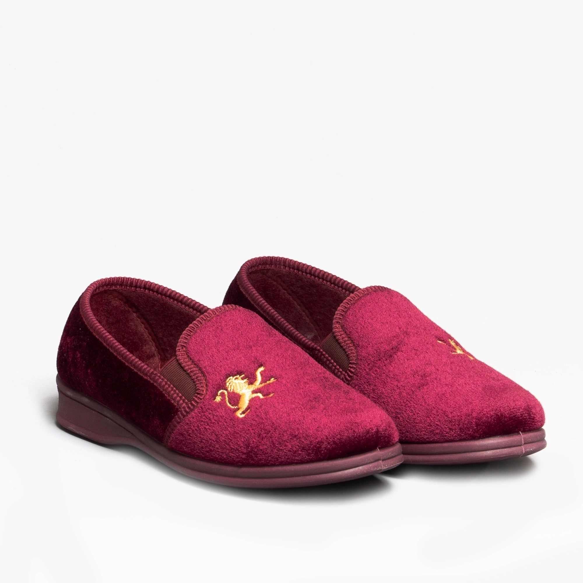 Mirak WARMINSTER Mens Slippers Wine Highland Cow Slippers